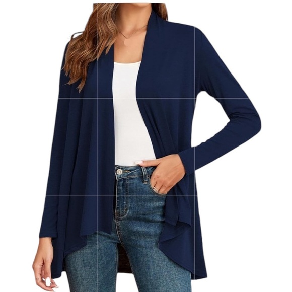 41 Hawthorne Leena Cashmere Navy Open SZ S Cardigan New - Picture 1 of 9